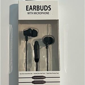 Black Earbuds with microphone